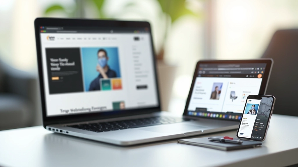 Responsive Design auf verschiedenen Bildschirmgrößen - Laptop, Tablet und Smartphone zeigen das gleiche Layout