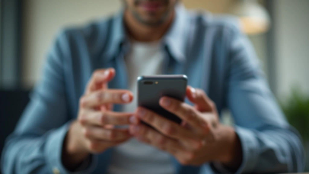 Designer testet Navigation auf echtem Smartphone — Daumen tippt auf großen Touch-Target