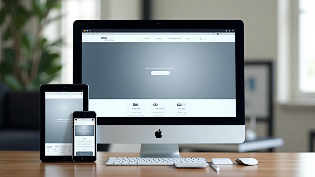 Verschiedene Geräte nebeneinander: Smartphone, Tablet und Desktop-Monitor zeigen das gleiche Fluid Grid Layout responsive angepasst